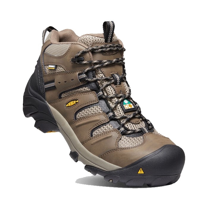 Keen men's lansing mid waterproof steel toe work hot sale boots