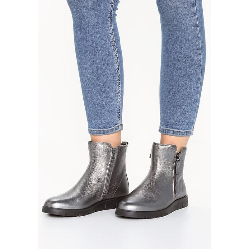 Ecco boots cheap womens silver