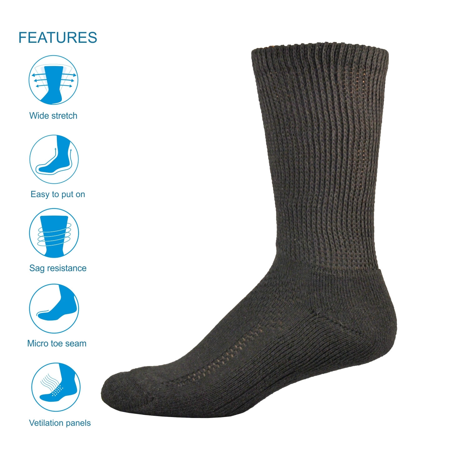 Simcan Leg Savers Mid Calf Diabetic Socks