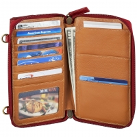 Derek Alexander BR-8021 Full Zip Rear Organizer, Front Flap Pocket