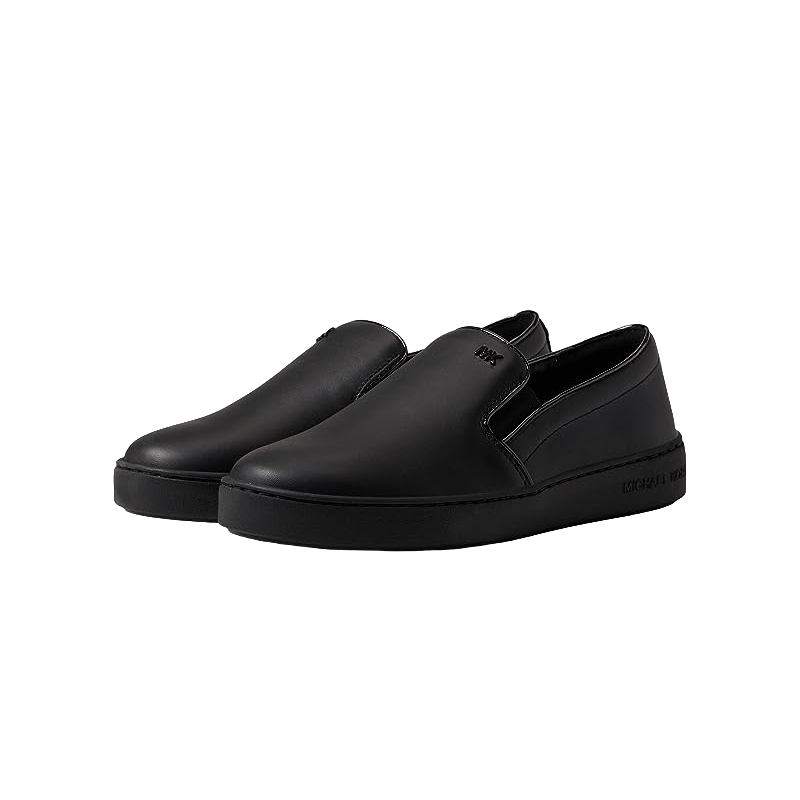 Michael kors black on sale leather slip on sneakers