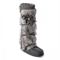 Waterproof Snowy Owl Grain Leather Mukluks - Cheryl's Trading Post