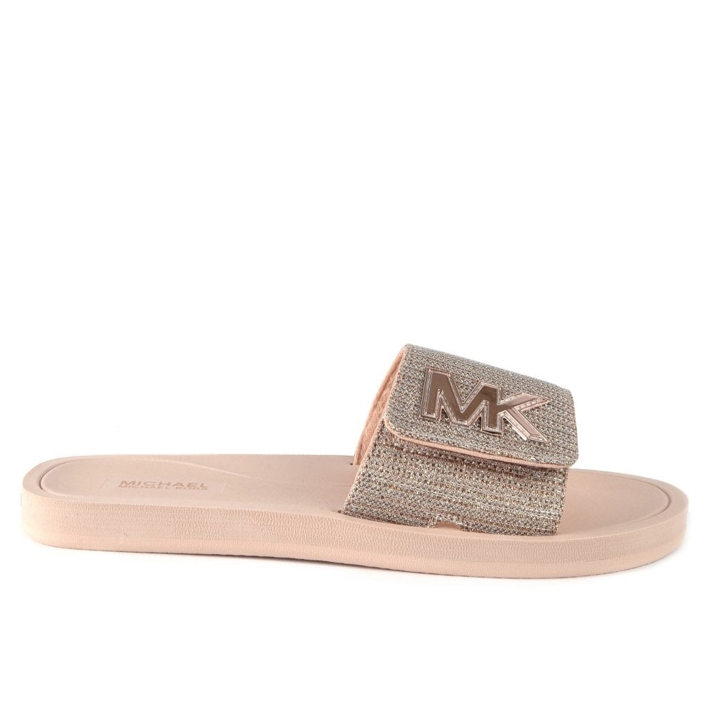 Gold mk hot sale slides womens