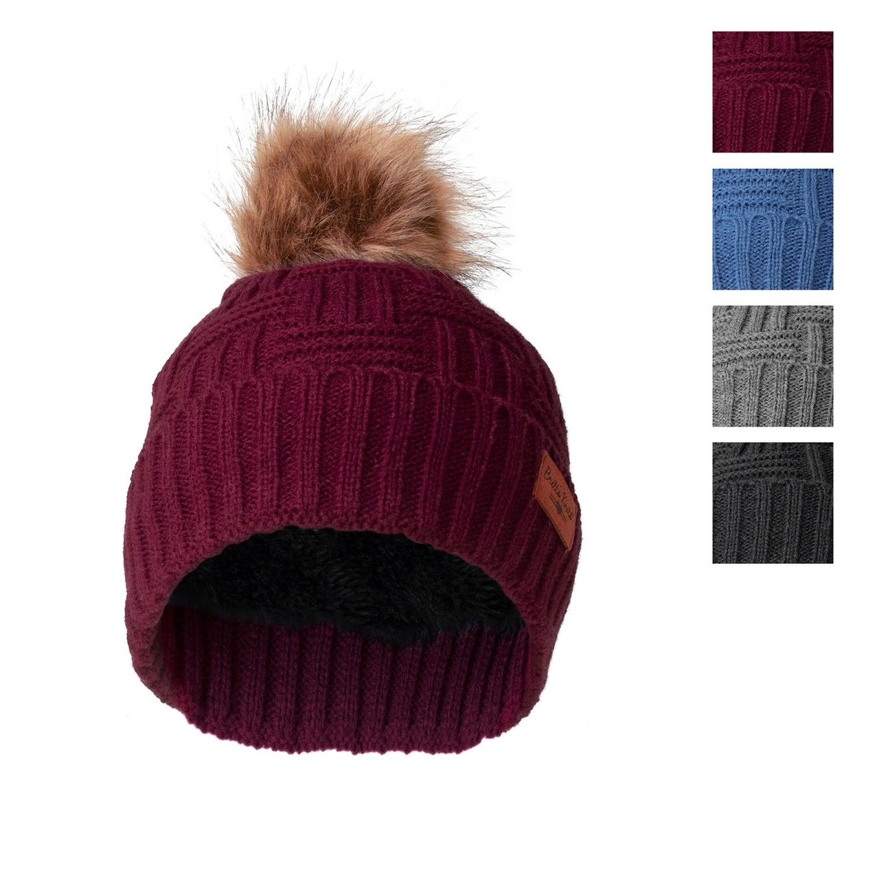 Britt's Knits Plush-Lined Pom Hat