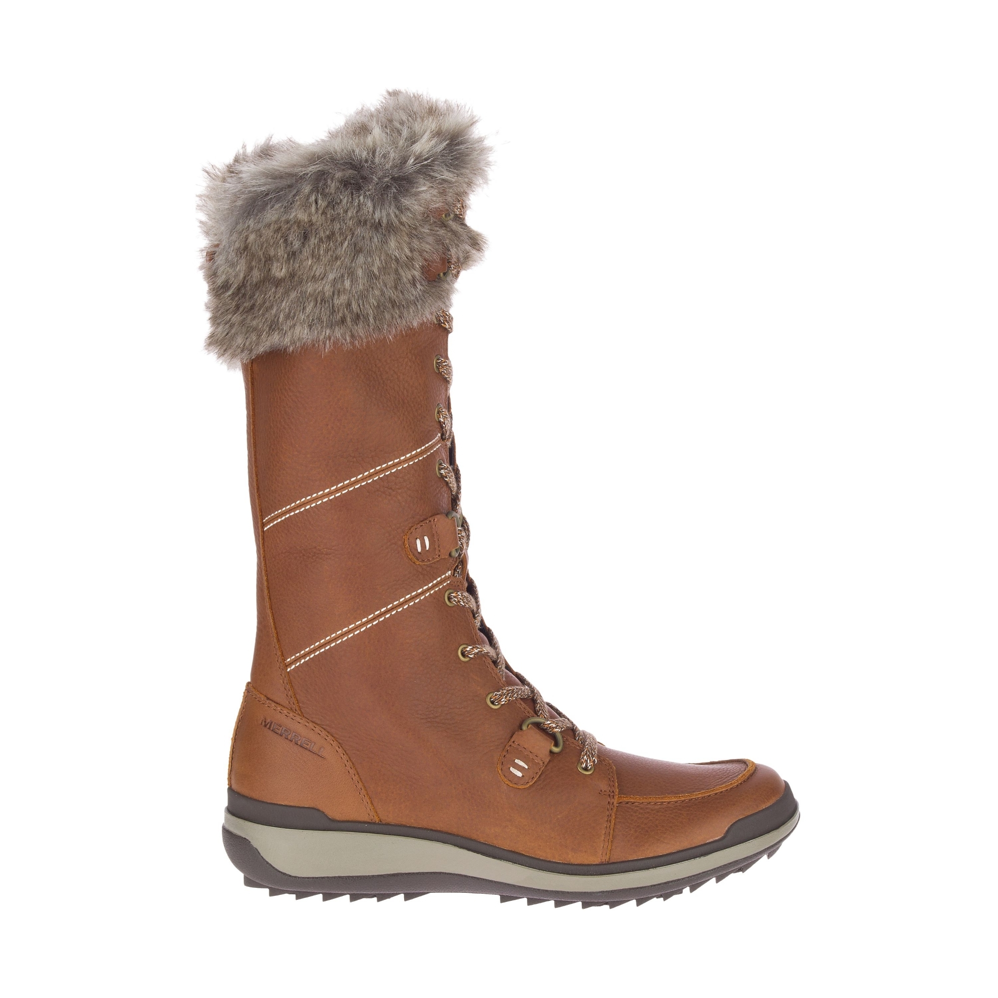 Merrell Ladies Snowcreek Cozy Leather Polar Waterproof Winter Boots