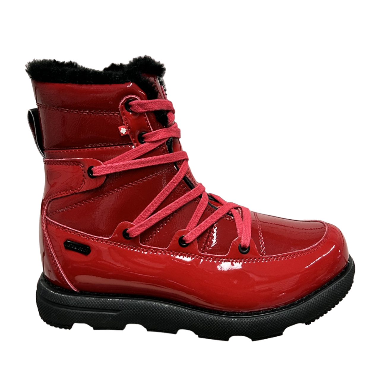 Womens wide best sale width red boots